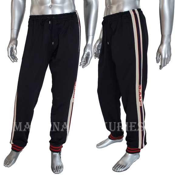 GUCCI PANTS MENS TRACK LOGO LOUNGE TROUSERS WEB TECH sz XXXL - Picture 6 of 16